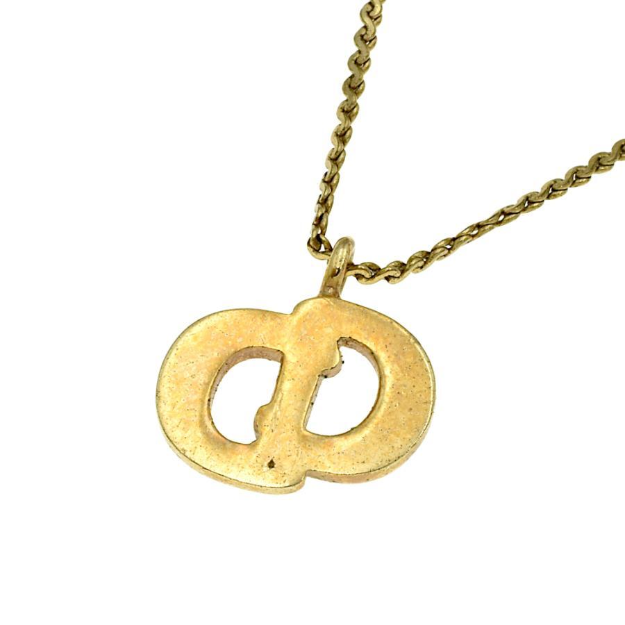 アクセサリー Christian Dior Vertical CD logo necklace Christian Dior CD logo Necklace Pendant metal Rhinestone