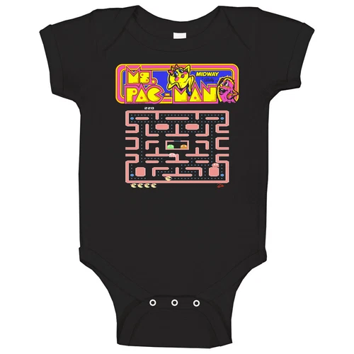 Ms Pac Man 1982 Best Video Games Of All Time Baby One Piece