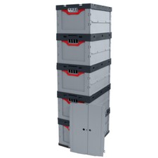 Auer Faltbox FBD 64/32 5er Set mit Deckel, 60x40x32cm - 67L