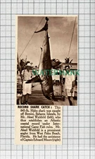 C2829) Mr Aksel Wickfield West Palm Beach Cpt Edward Moore Shark Catch 1950 Clip