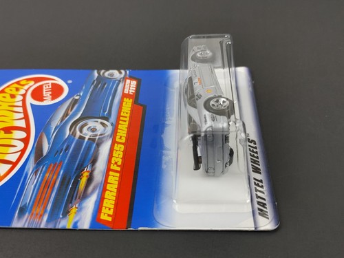 Ferrari F355 Challenge #1115 Silver Racing Stripes Diecast Car Hot Wheels New - Picture 5 of 12