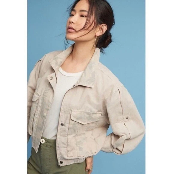 Cropped tan hotsell jacket