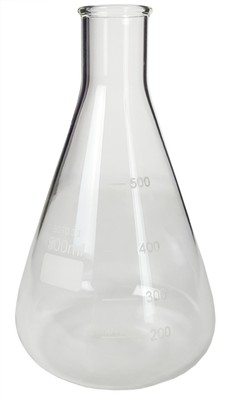 Flask - Erlenmeyer Flask, Conical Shape, Standard Neck, 500ml capacity. Made