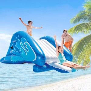 Intex Wasserrutsche Insel Mit Rutsche Reitanlage Pool Spielcenter Wasserbahn Ebay