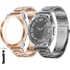 4-IN-1 Quick Fit Strap For Samsung Galaxy Watch6 Classic 43 47mm Stainless Steel