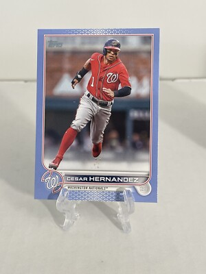 2022 Topps Update Cesar Hernandez light blue /50 #US299 Washington Nationals