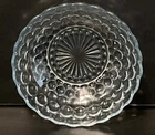 Vintage Anchor Hocking Blue Bubble Glass Vegetable Bowl Sunburst 8” Serving Bowl