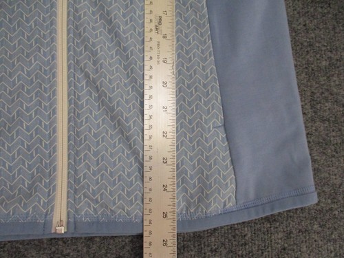 RLX Ralph Lauren Golf Full Zip Terry Vest Light Blue Pattern - Size Medium - Picture 11 of 14