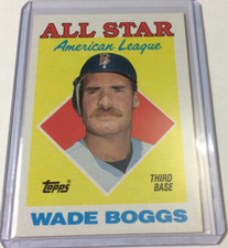 1988 TOPPS ALL-STAR 1987 AL LEADERS #388 WADE BOGGS - 3rd BASE - BOSTON RED SOX