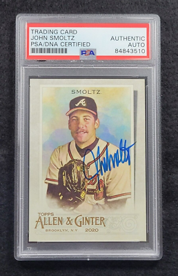JOHN SMOLTZ Signed Topps Allen Ginter Baseball Card-ATLANTA