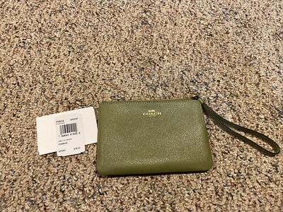 Coach F58032 Corner Zip Wristlet Crossgrain Leather Wallet | eBay