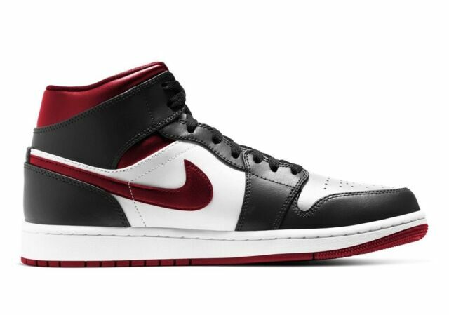 air jordan 1 mid white black red