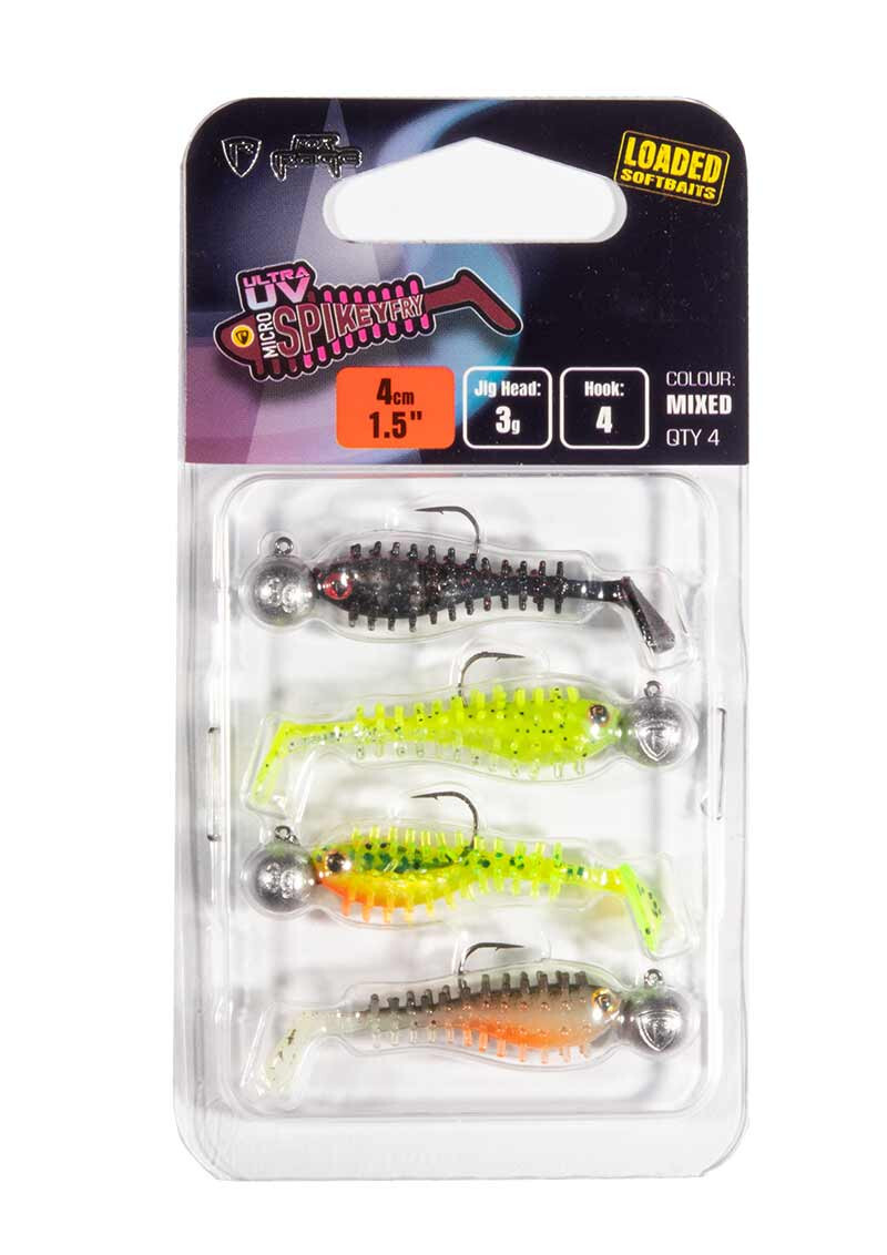 Fox Rage Micro Spikey Fry Mx UV CP LOADED 2 Predator Fishing Lures NEW