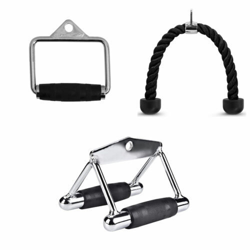 Cable Attachments Gym Accessories Lat Pull Push Press Down Tricep Stirrup Handle - Picture 28 of 29