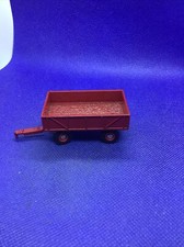 Vintage ERTL Pressed Metal Toy Red Farm Wagon Trailer Made in the USA Mint