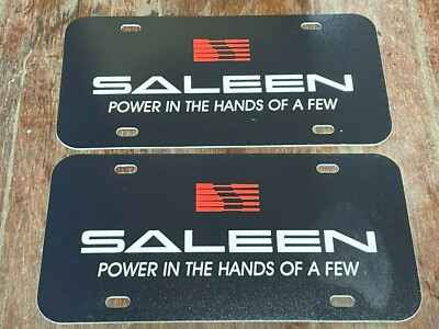Saleen Ford Mustang S281 S351 SR H302 Gurney Parnelli Jones Kennzeichen Schwarz