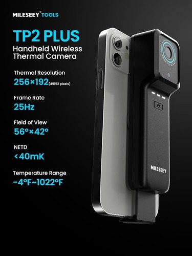 MiLESEEY TP2 Plus Thermal Camera with 256x192 IR Resolution for iOS and Android - Picture 3 of 8