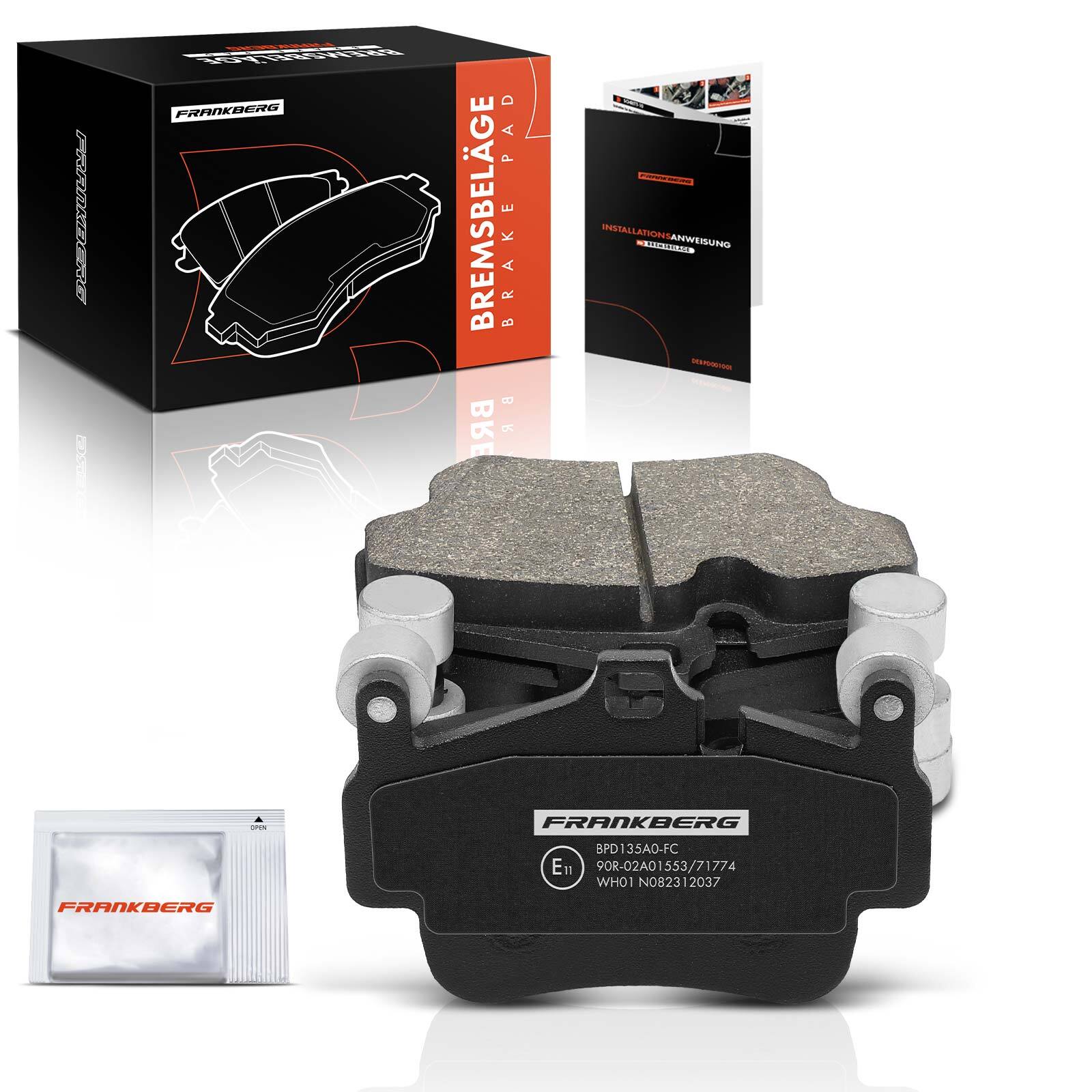FRANKBERG Brake Pads Set for Porsche 911 Boxster Cayman 2004-2013 99735193905