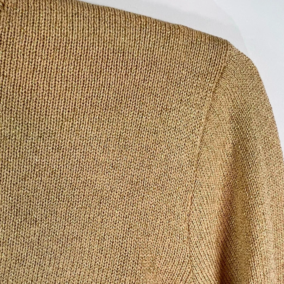 St John Wool Cashmere High Neck Sweater Womens Size 6 P Beige - Image 2 of 4