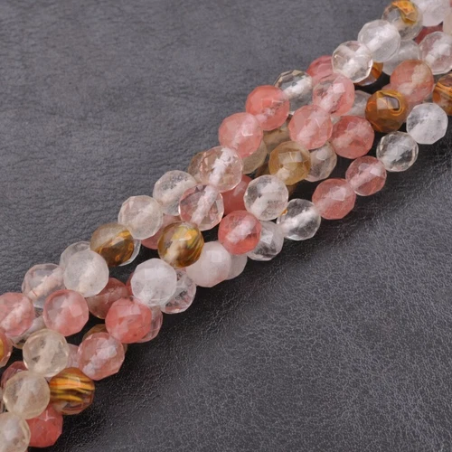 Wholesale Natural Gemstone FACETED Round Spacer Loose Beads 4MM 6MM 8MM 10MM - Picture 106 of 135