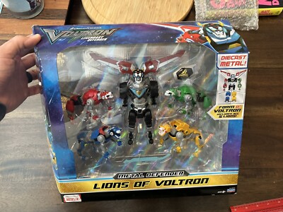 Voltron 5pc Set Diecast Metal Legendary Defender Figures 8'' Dreamworks
