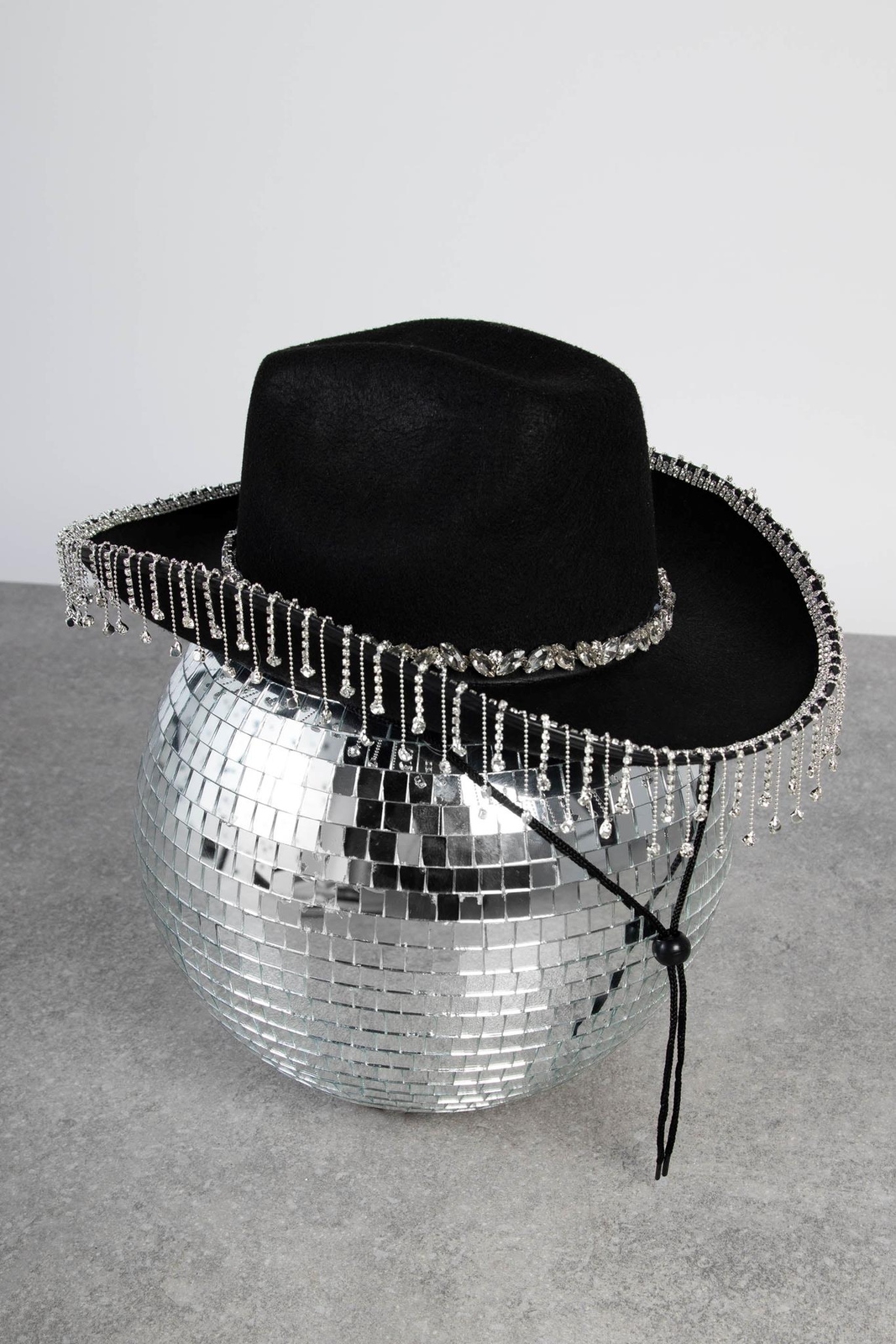 Daisy Street Diamante Tassel Cowboy Hat in Black eBay