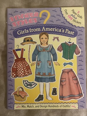 Uncut Girls From America's Past Paper Doll Sticker Styles 100+ Stickers, 1999