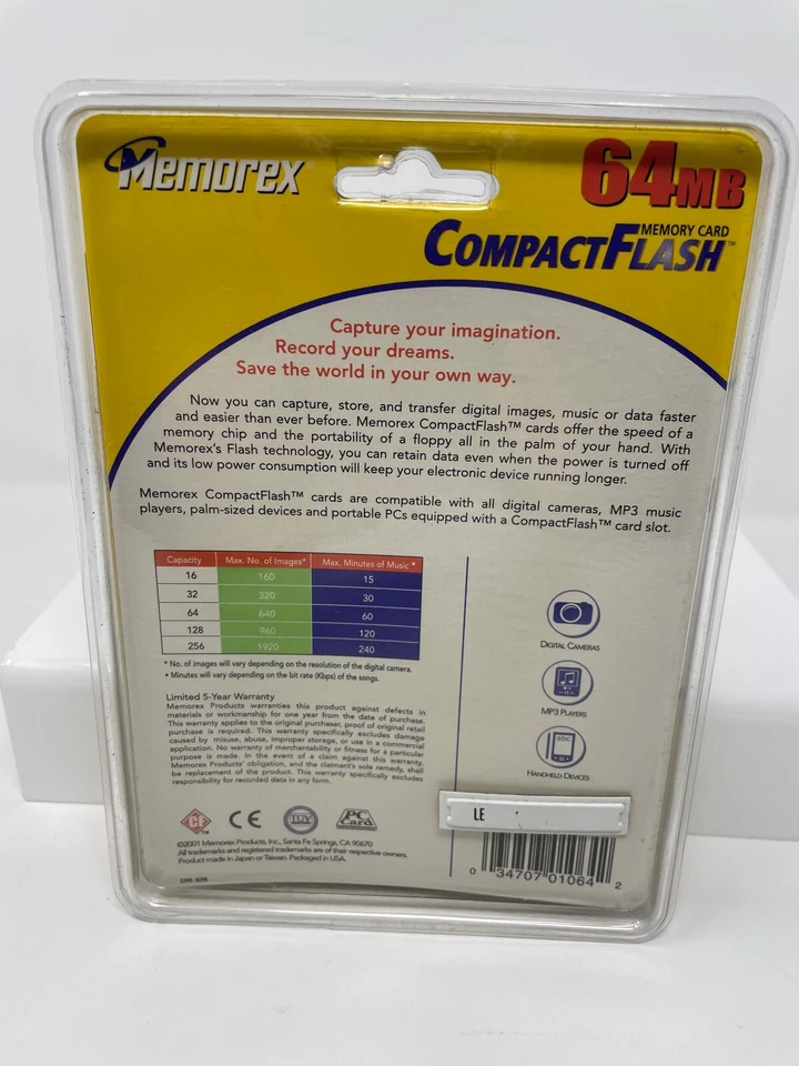 Memorex 64 MB CompactFlash Memory Card - NEW - Image 2 of 3