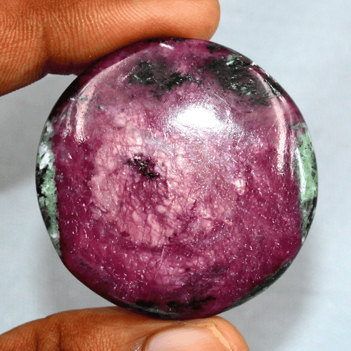 144 Cts Natural Flashy Ruby Zoisite AAA Grade 42MM Round Cabochon Loose Gemstone - Picture 3 of 14