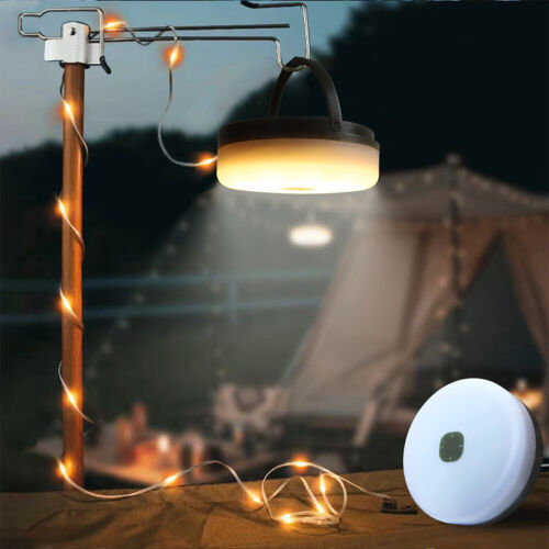 Solar Camping String Lights Camping Light String USB Rechargeable for RV Party