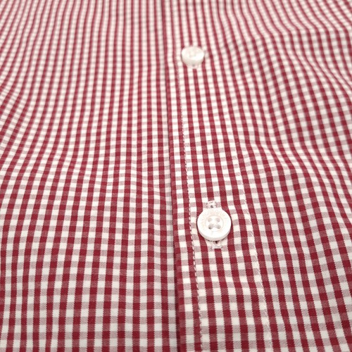 Vintage Peak Performance Men Shirt Red Check Cotton Sl6 Size S - Picture 7 of 8