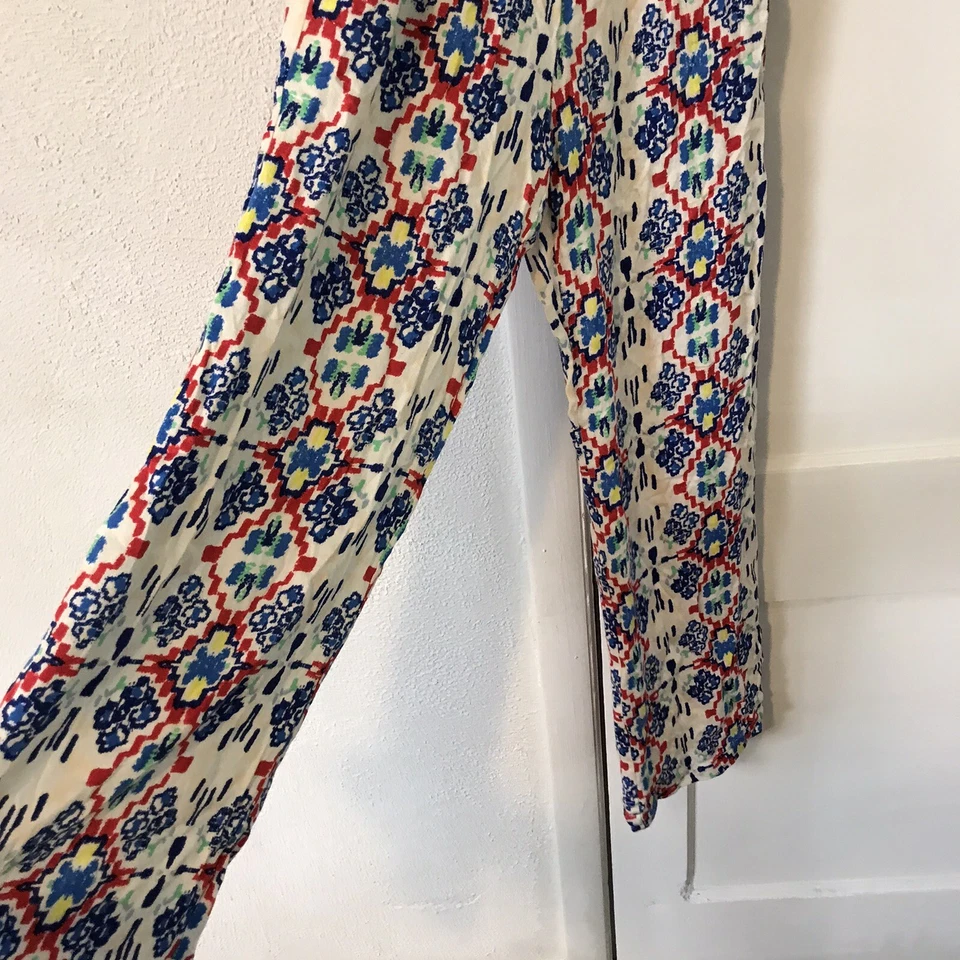 Ella Moss Size XS Colorful Boho Print Strapless Jumpsuit A1017 - Image 3 of 4