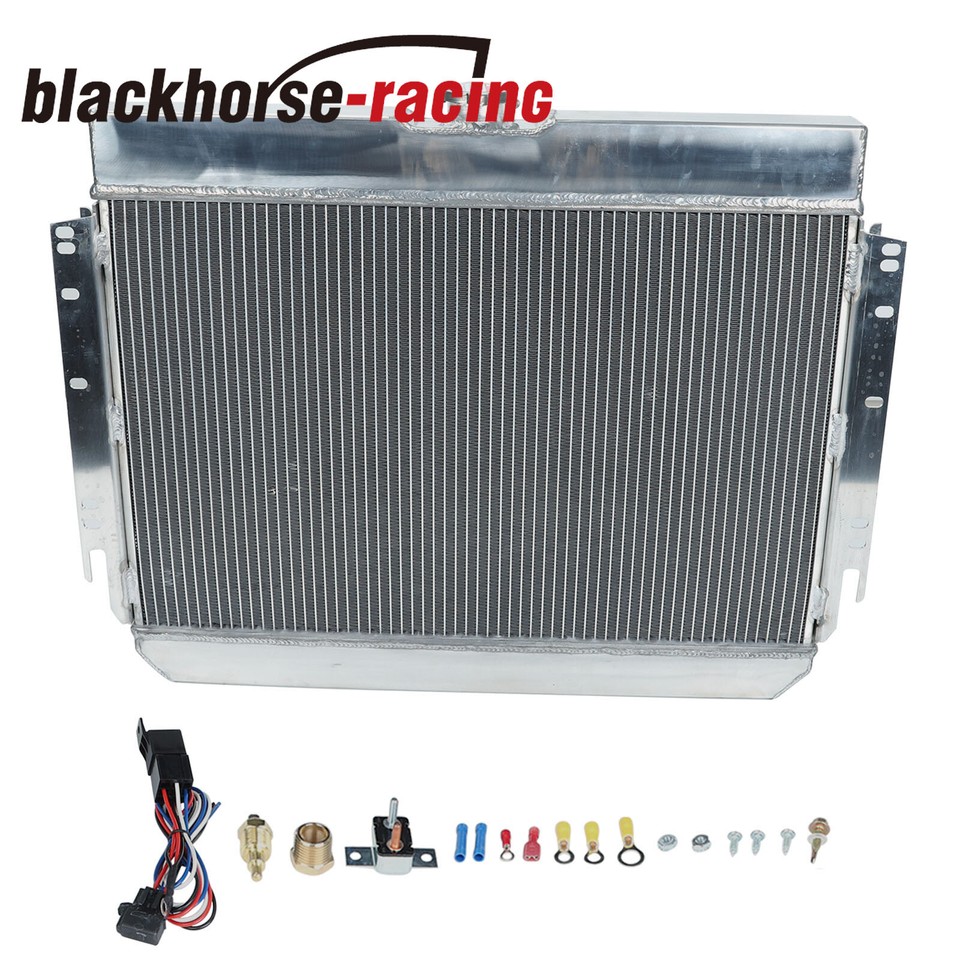 ALLOYWORKS 3 Row Core Aluminum Radiator + Shroud Fan + Relay for 1963