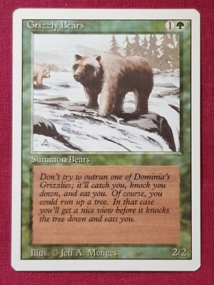 Magic The Gathering REVISED GRIZZLY BEARS green card MTG | eBay
