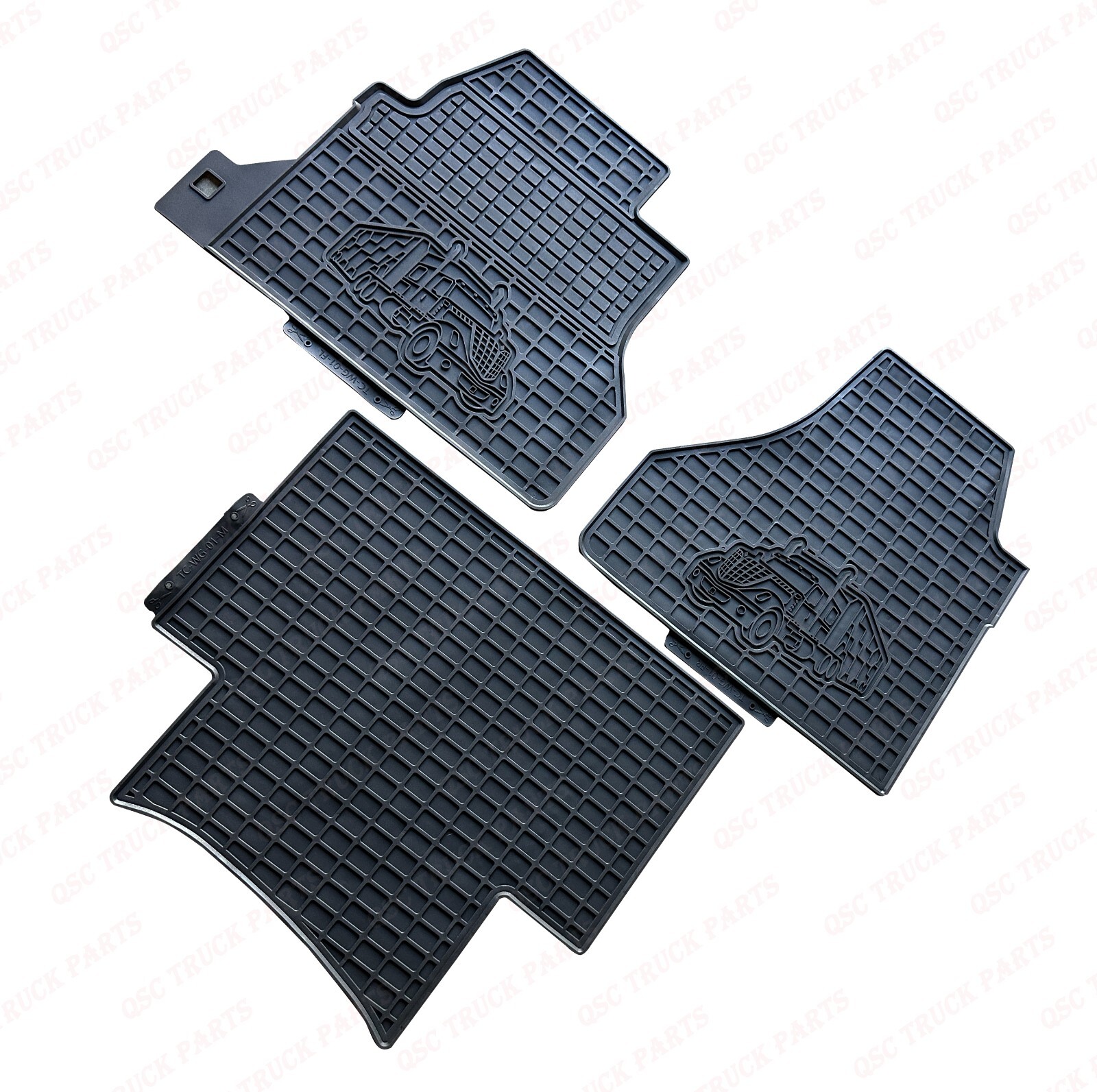QSC Latex Rubber Floor Mats Set for International LT LT625 Prostar LoneStar