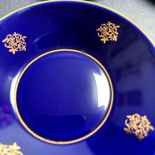 Limoges Castel Cobalt Blue Gold Demitasse Cup Saucer 6 Set - Picture 12 of 15