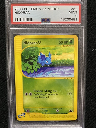 Nidoran ♀ graded PSA 9 for sale on eBay