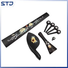 violin ebony parts,Inlaid pattern Tailpiece Tuning pegs Endpins Chin rest 1