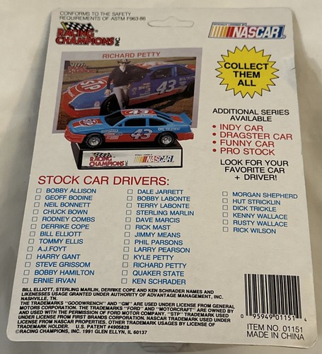 Racing Champions Stock Car #68 Bobby Hamilton 1991 NASCAR Country Time Lemonade - 第 2/6 張圖片