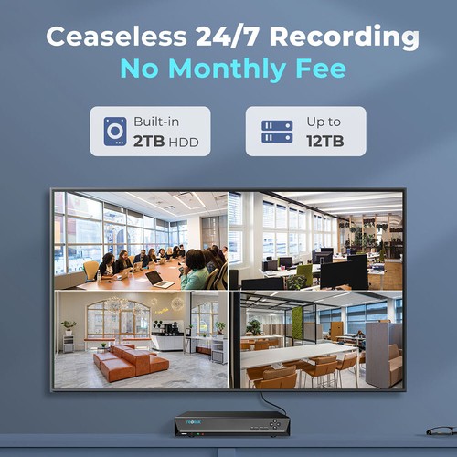 Reolink 12MP PoE Security System Color Night Vision Smart Detection 8CH with 2TB - Picture 11 of 12