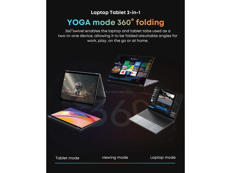 CHUWI 13.5''FreeBook 2in1 Touchscreen Laptop 12GB RAM 512GB SSD Intel N100 w/Pen - Image 4 of 4