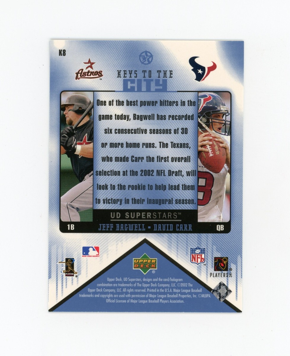 JEFF BAGWELL DAVID CARR 2002 Upper Deck Keys to the City #K8