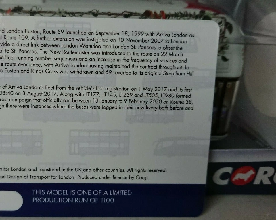 Corgi OM46631A Wrightbus New Routemaster "Seedlip" Livery Ltd Edition of 1100  - Image 2 of 3