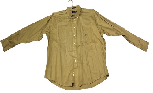 RALPH LAUREN CHAPS gold DRESS SHIRT SZ 16/32-33 LARGE - Picture 2 of 7