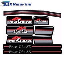 W/Rød Rams Sticker Set Klistremerker 3906 til Mercruiser Alpha One Gen One 37-13682A90