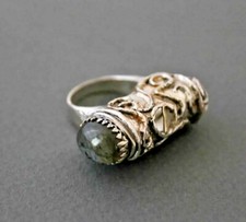 One-Of-A-Kind Ring Sterling Silver Gold Art Nouveau Labradori Fill the priority