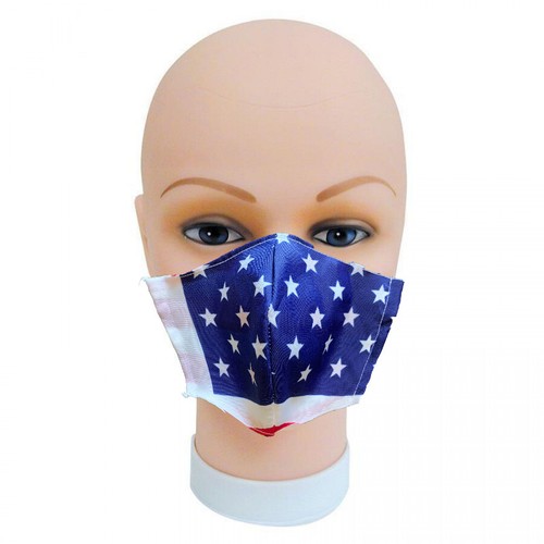 Copri maschera viso riutilizzabile bandiera americana USA - Foto 5 di 6