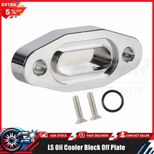 Ls Oil Cooler Block Off Plate For Ls1 Lsx Ls3 Ls6 4.8l 5.3 5.7 1997-2023