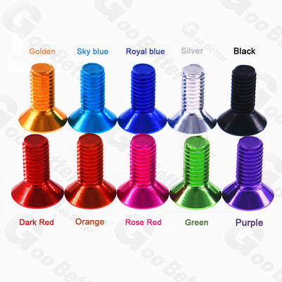 M6 Socket Countersunk Screws Aluminum Alloy Flat Head Allen DIY Bolts Anodized