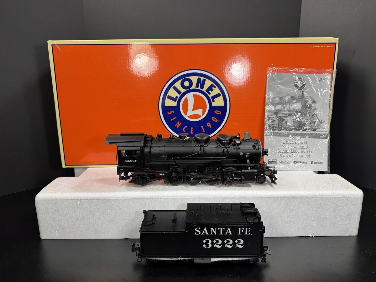 Lionel LEGACY 6-84472 brass hybrid Santa Fe Mikado steam engine